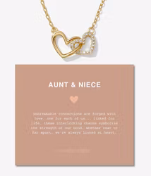 Everly Made - Linked Heart - Tante/Niece Gullkjede