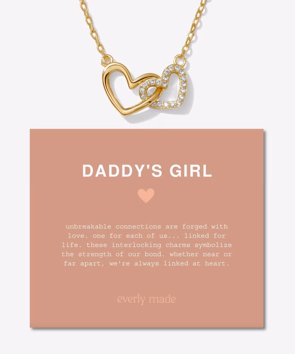 Everly Made - Linked Heart - Pappas Jente - Gullkjede