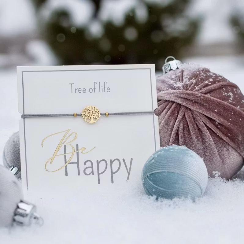 Crystals HCA Jewellery -  "Be Happy Bracelet" - Goldplated  Tree of Life