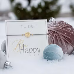Crystals HCA Jewellery -  "Be Happy Bracelet" - Goldplated  Tree of Life