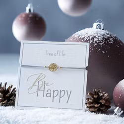 Crystals HCA Jewellery -  "Be Happy Bracelet" - Goldplated  Tree of Life
