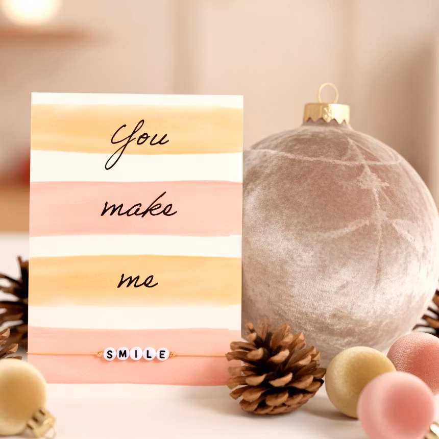 By Vivi: Bracelet Card - You make me Smile