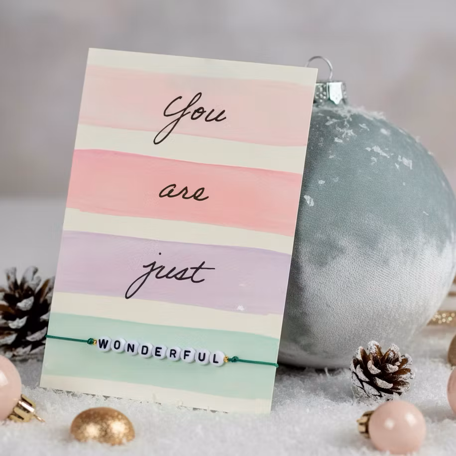 By Vivi: Bracelet Card - You are just Wonderful