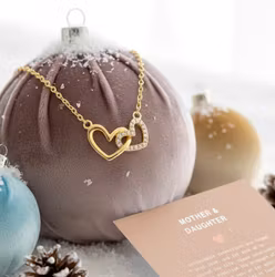 Everly Made - Linked Heart - Mor/Datter - Gullkjede