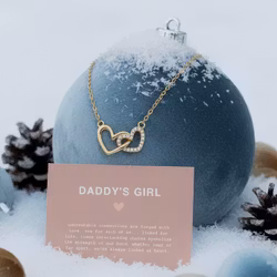 Everly Made - Linked Heart - Pappas Jente - Gullkjede