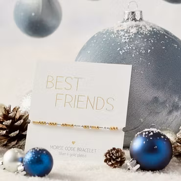 Crystals HCA Jewellery -  Morse Code Bracelet - "Best Friends"