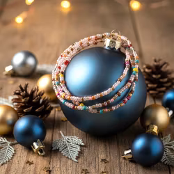 3pk Glass Beads Stretch Bracelet