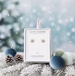 ´Life Charms - Crystal Gullbelagte Øredobber