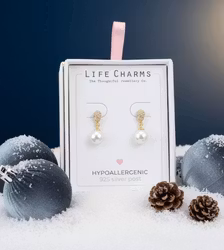 Life Charms - Pearl Drop Øredobber