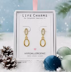 Life Charms - Gullbelagte Øredobber