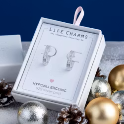 Life Charms - Circle Silver hoops