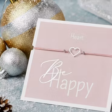 Crystals HCA Jewellery -  "Be Happy Bracelet" - Silver Heart
