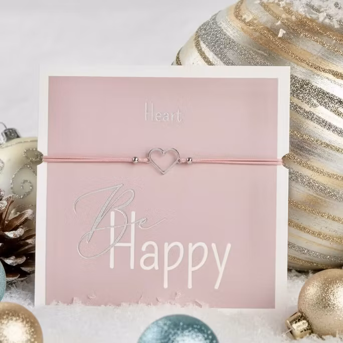 Crystals HCA Jewellery -  "Be Happy Bracelet" - Silver Heart