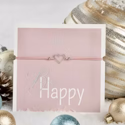 Crystals HCA Jewellery -  "Be Happy Bracelet" - Silver Heart