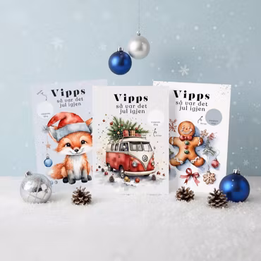 3pk Vipps Julekort