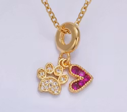 Gullkjede - Love & Friendship Charm