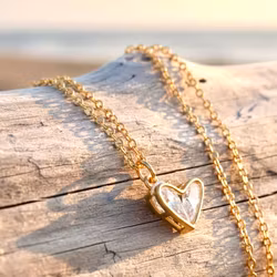 Marquise CZ Heart Frame Kjede