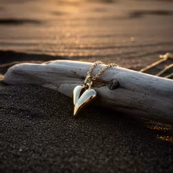 Dainty Puff Heart  Gullkjede
