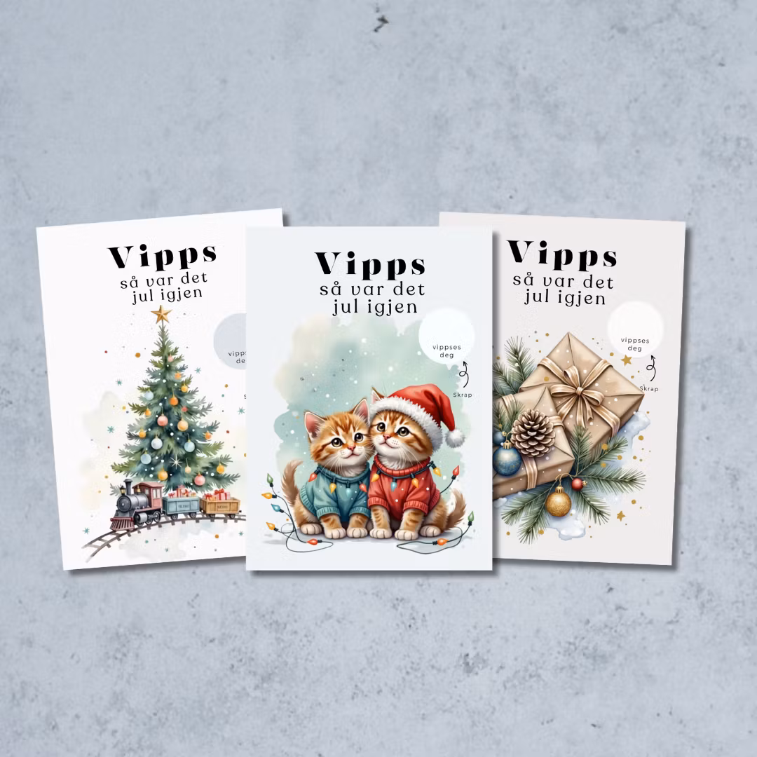 3pk Vipps Julekort