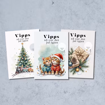 3pk Vipps Julekort