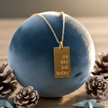 One Life Jewellery . "No day but today" Gold Necklace