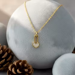 Gullkjede - Hjerte