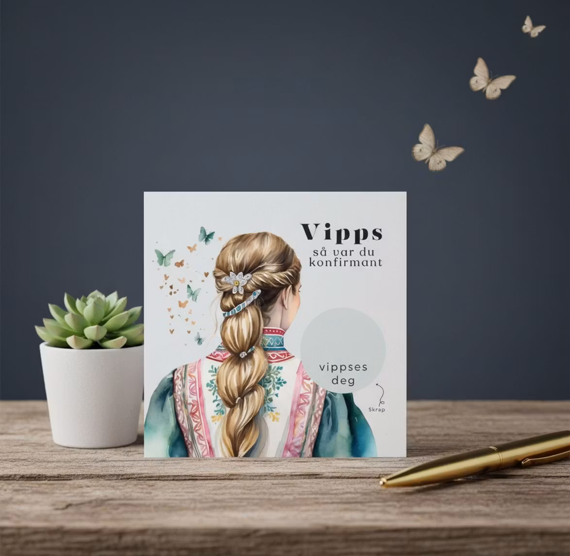 Vipps Konfirmasjonskort  - Festdrakt