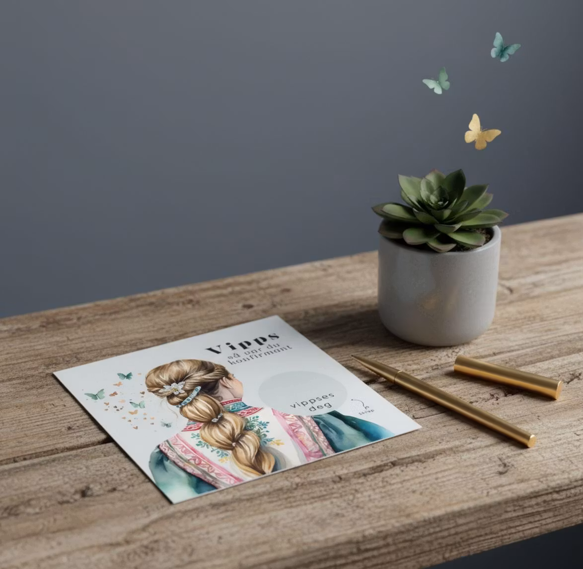 Vipps Konfirmasjonskort  - Festdrakt