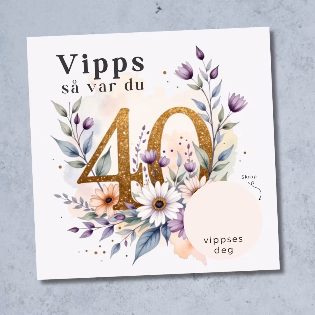 Vipps Bursdagskort - 40år