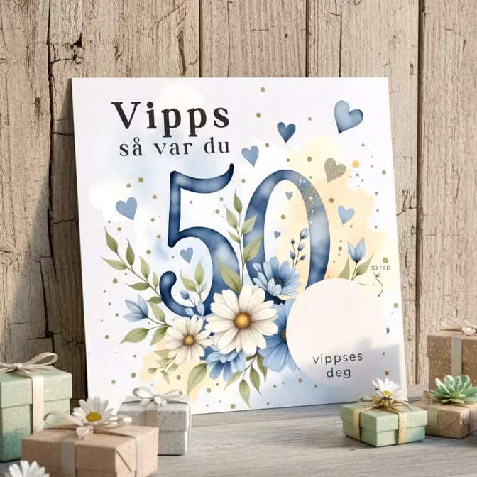 Vipps Bursdagskort - 50år