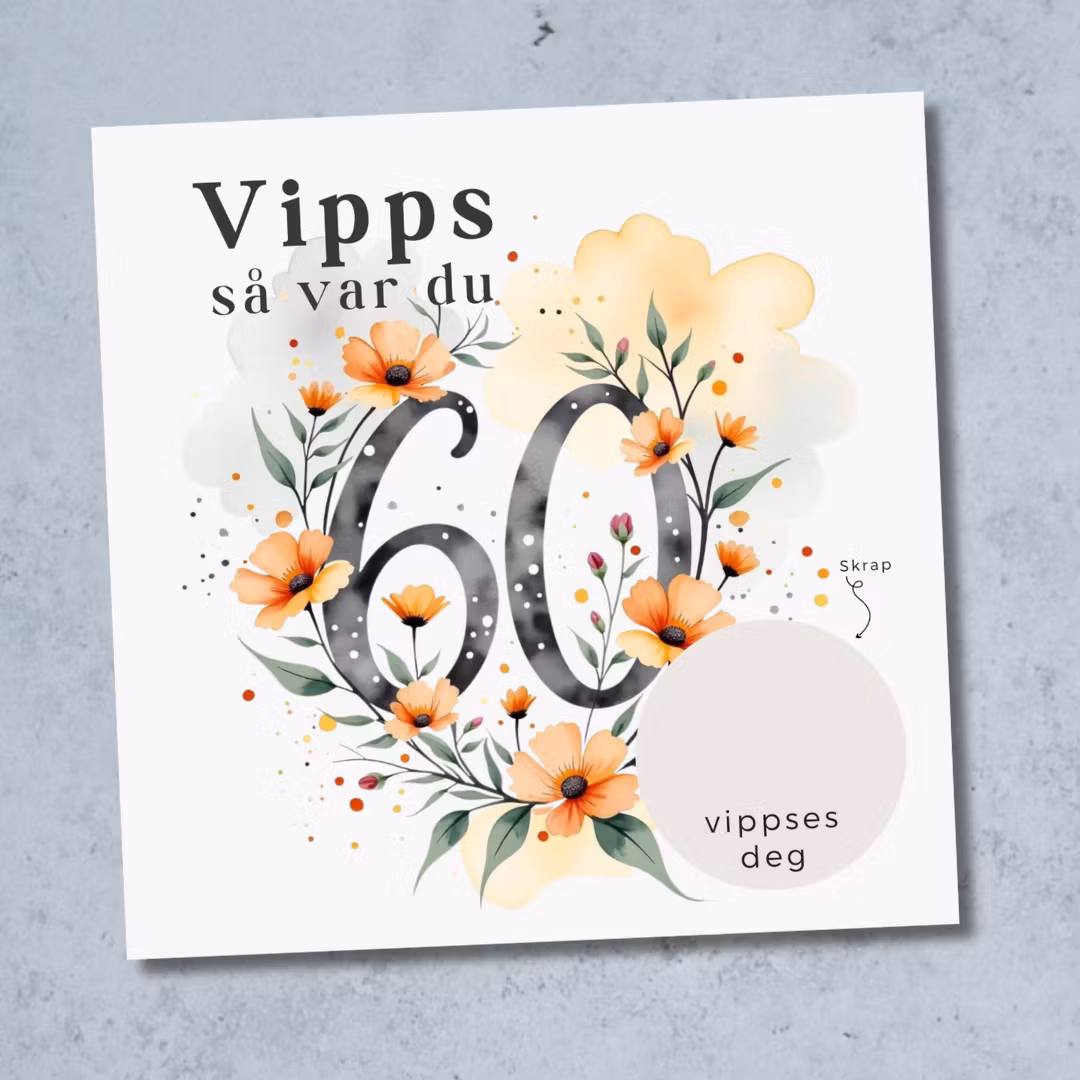 Vipps Bursdagskort - 60år