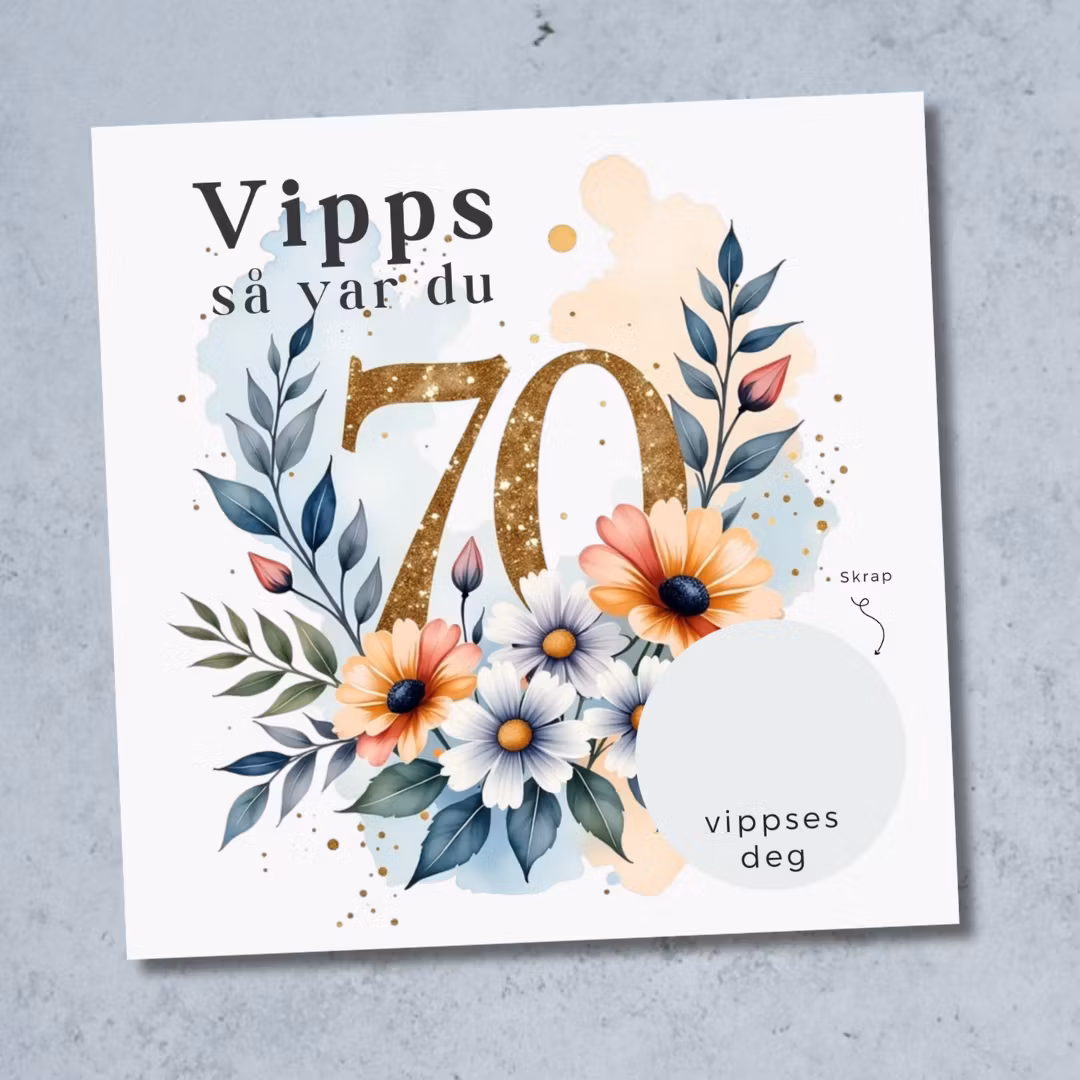 Vipps Bursdagskort - 70år