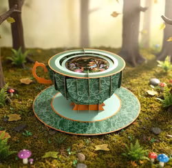 A Cup of Tea Pop Up Card - Forrest Girl