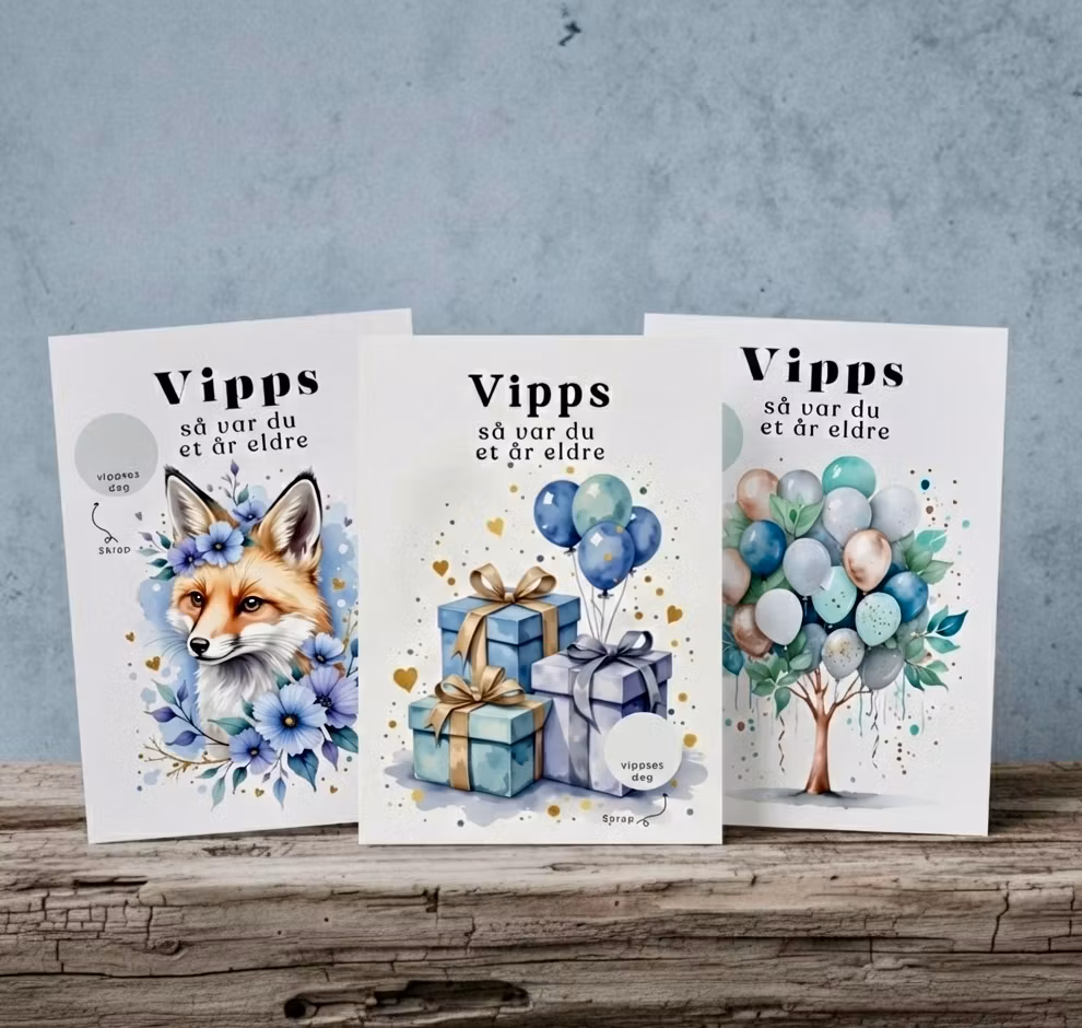 3pk Vipps Skrapekort - Bursdagsmix