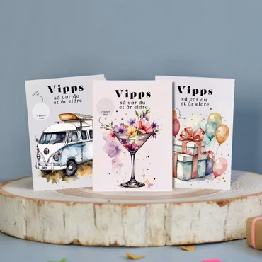 3pk Vipps Skrapekort - Bursdagsmix