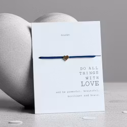 Parsley & Pepper - Friendship Heart Bracelet  - Mørk Blå