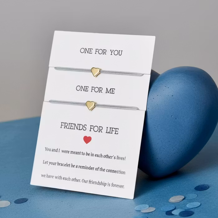 Parsley & Pepper - Friends for Life Bracelet - Grey Heart