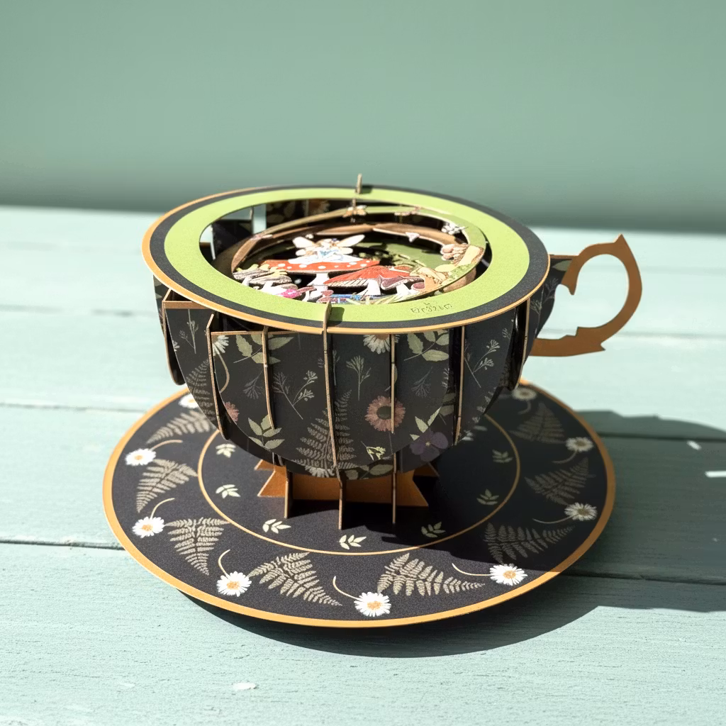A Cup of Tea Pop Up Card - Fairies