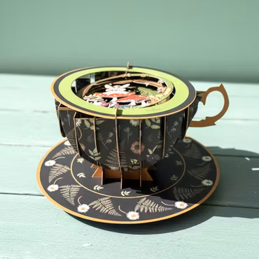 A Cup of Tea Pop Up Card - Fairies