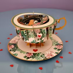 A Cup of Tea Pop Up Card - Hunder