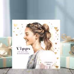 Vipps Konfirmasjonskort  - Hjertejente
