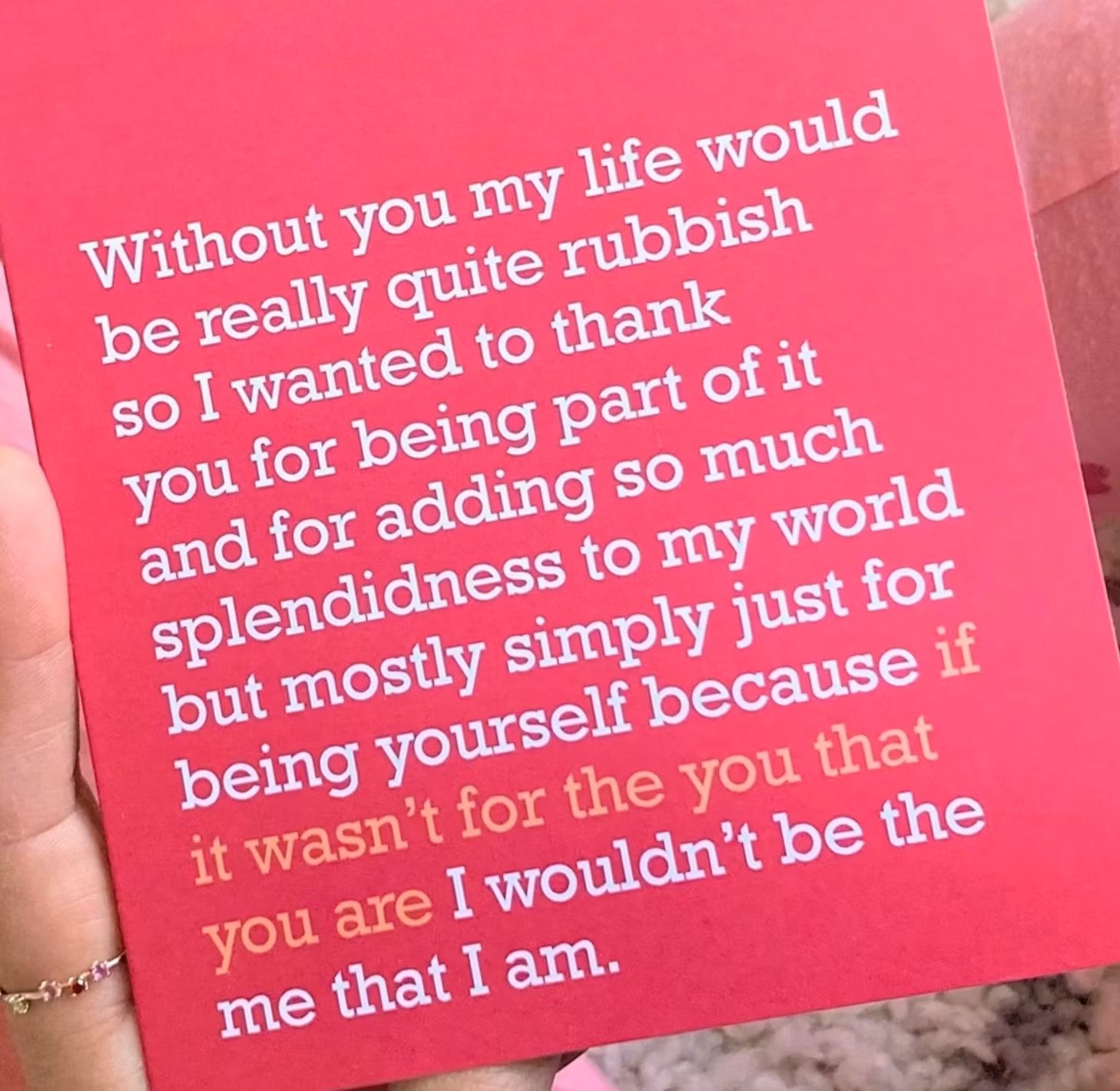 The Right Lines kort - "The You That You Are"