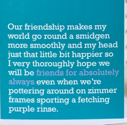 The Right Lines kort - "Friends For Absolutely Always"