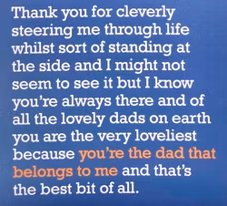The Right Lines kort - "You're the Dad That Belongs To Me"