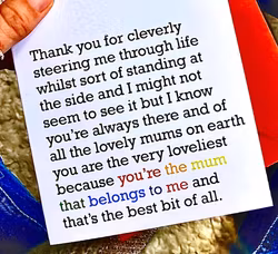 The Right Lines kort - "You're the Mum That Belongs To Me"