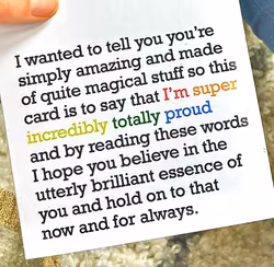 The Right Lines kort - "Super Incredibly Totally Proud"