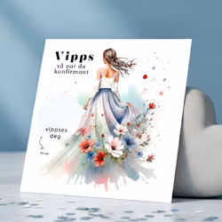 Vipps Konfirmasjonskort  - Blomsterkjole