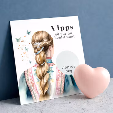 Vipps Konfirmasjonskort  - Festdrakt