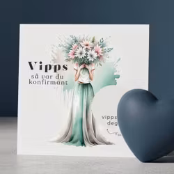 Vipps Konfirmasjonskort  - Flowergirl
