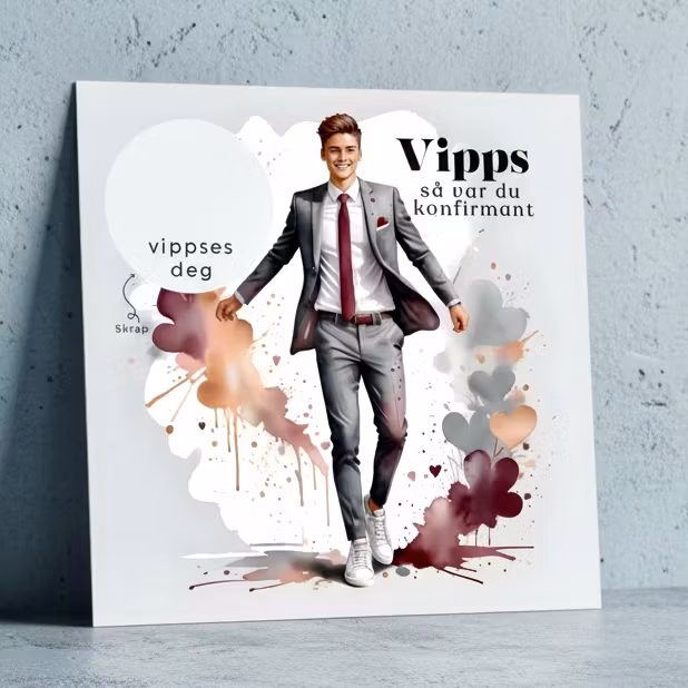 Vipps Konfirmasjonskort  - Dress